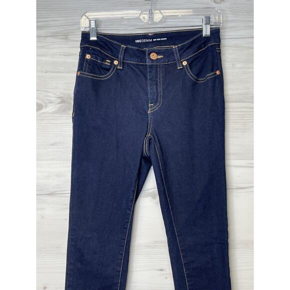 INC Denim Jeans Womens 2 Dark Blue Mid Rise Skinny Stretch Classic Style Pants - Picture 2 of 16